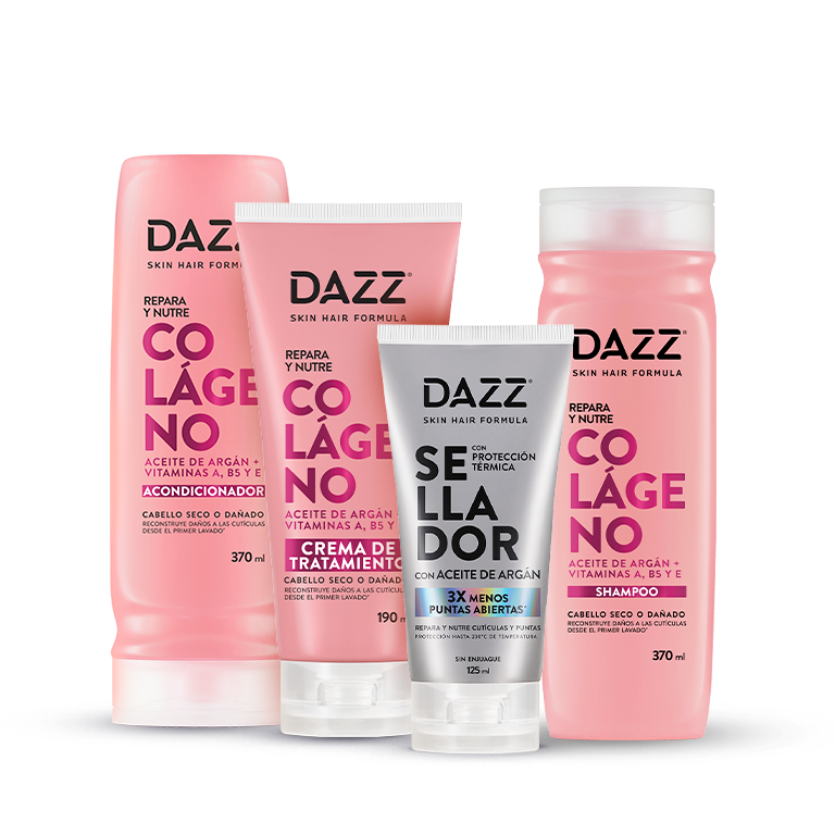 Pack rosado de tratamiento capilar Dazz